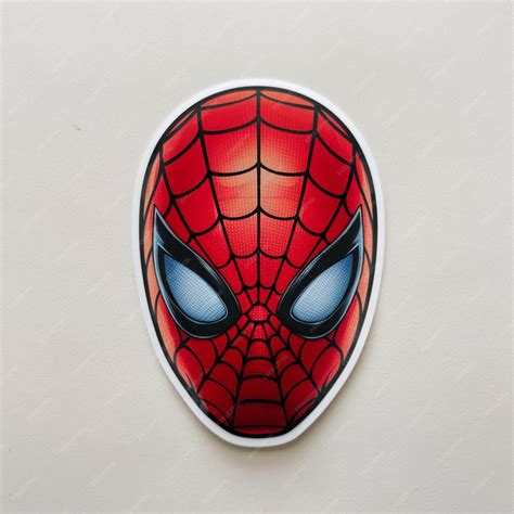 Наклейка "Человека-паука" с крупным планом маски супергероя | Премиум ...