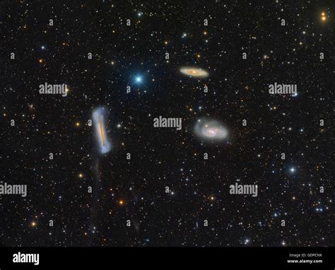 The Leo Triplet Stock Photo - Alamy