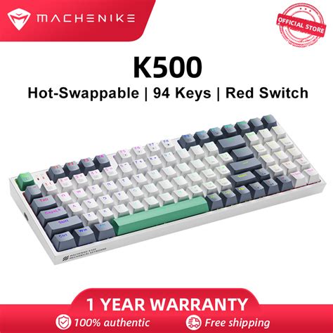 Teclado Mec Nico Machenike K Fio Teclas Rgb Luz De Fundo Hot Swappable Shopee Brasil