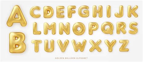 Letra Em Caixa Alta Em Ingles - Conjunto de texto do alfabeto inglês em caixa alta de balão dourado ...