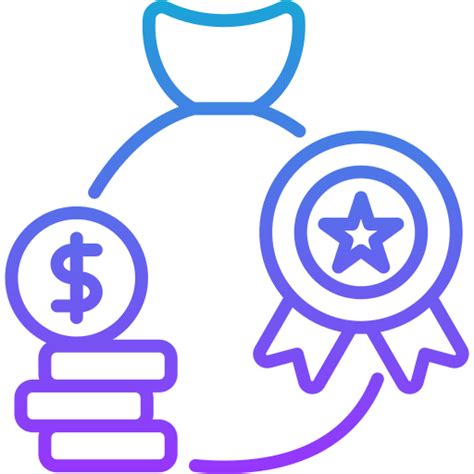 Reward based crowdfunding Generic gradient outline icon