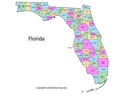 map of florida with cities and counties 5