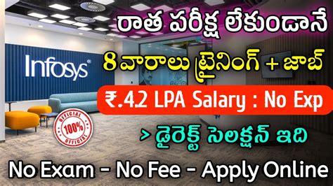 Infosys Latest Recruitment Apply Online Now Latest Jobs In Telugu