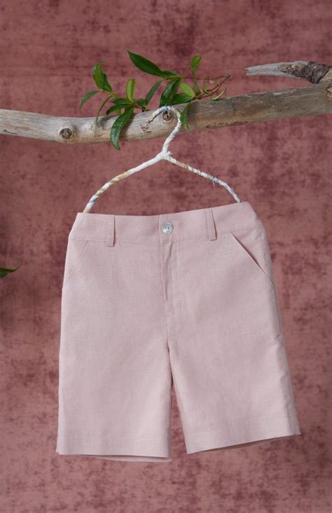 Pantalón Corto Lino Nude Flor de C Lucia Cuendias