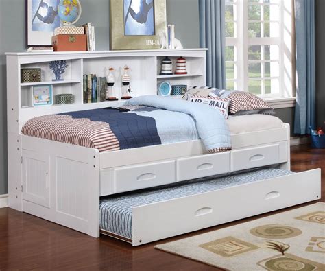 White Twin Bookcase Daybed All American Furniture Buy 4 Less Open