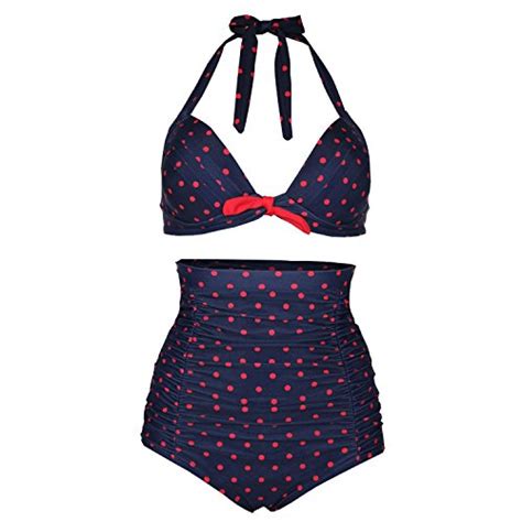 ᐅ Gigileer s Damen Frauen Badeanzug Bademode Bikini Set Hohe Taillen Neckholder bauchweg