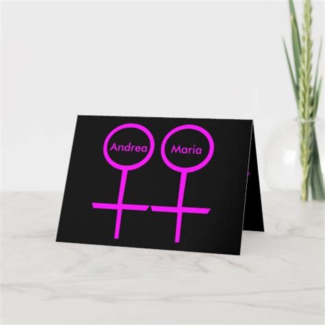 Lesbian Lovers Custom Greeting Card Zazzle