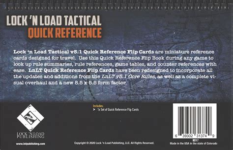 Lockn Load Tactical Quick Reference Flip Cards V5 1 Tactical WW2