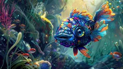 blue fish wallpaper 6