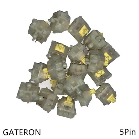 Gateron Milky Yellow Pin Hot Swap Switches For Pin Mechanical Keyboard Compatible With