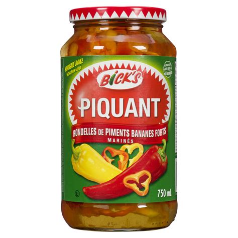Bick S Zero Fat Pickled Hot Banana Pepper Rings Hot Spicy Ml