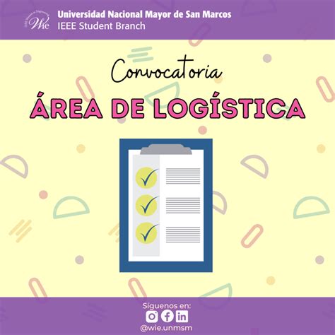 Convocatoria 2022 Wie Unmsm Logística 5 Ieee Wie Unmsm