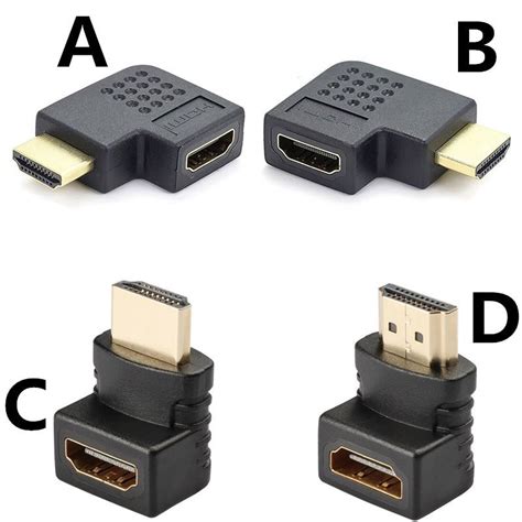 Купить Удлинитель кабеля HDMI 90 270 градусов Переходник HDMI «папа ...