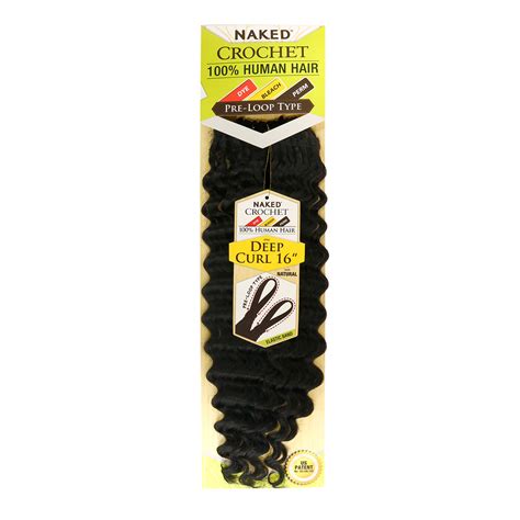 Naked Human Hair Crochet Braids Pre Loop Type Deep Curl Americanswigs