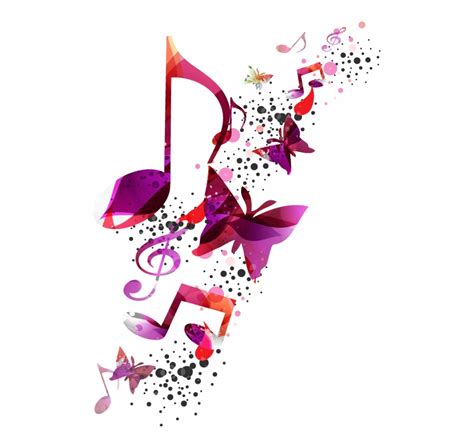Colorful Music Notes Art