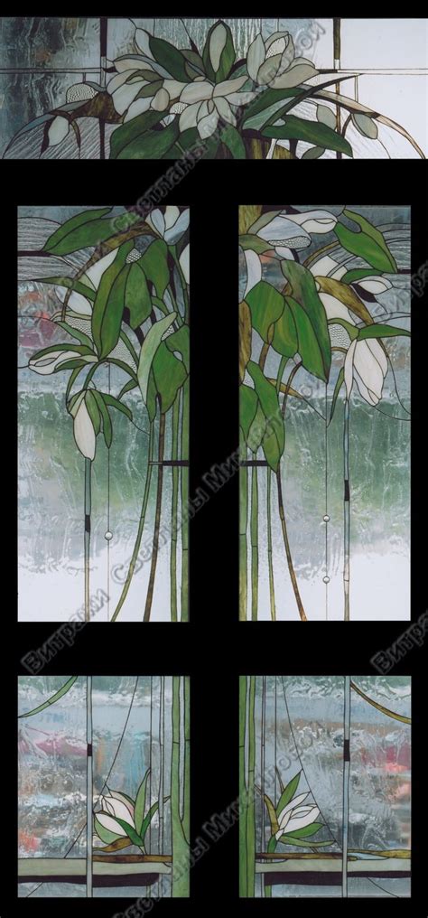 Оконный витраж Ваза с цветами | Панели из крашеного стекла, Витражи ...