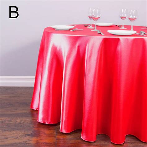 Купить 145 см круглая атласная скатерть, накладки на стол, свадебное ...