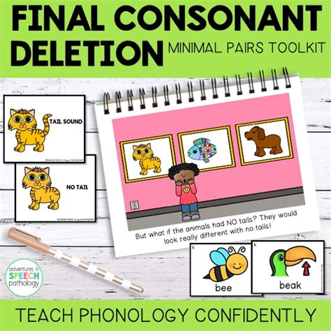 Final Consonant Deletion Minimal Pairs Toolkit Adventures In Speech Pathology