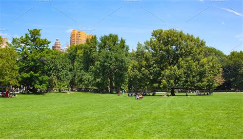 Central Park At Sunny Day High Quality Stock Photos Creative Market