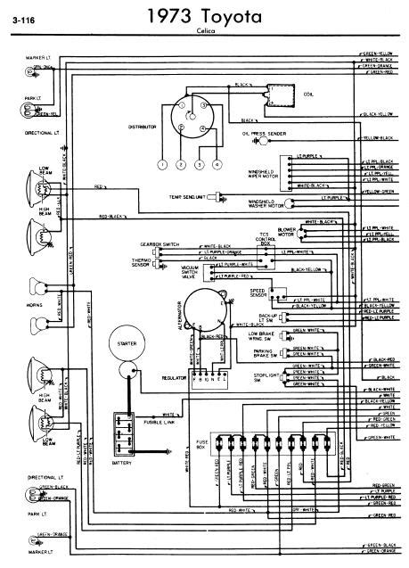 Repair Manuals Toyota Celica A20 1973 Wiring Diagrams