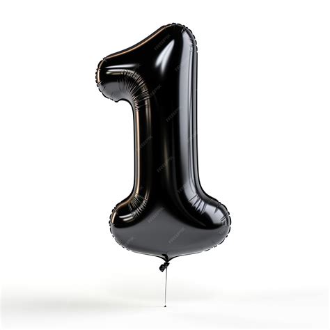 Premium Photo | Number 1 balloon isolated on white background 3D Rendering