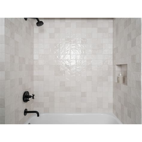 Riad White Ceramic Wall Tile - 4 x 4 in. - Cheap Flooring Tiles ...