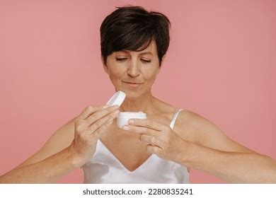 Beauty Portrait White Mature Woman Showing Stock Photo 2280835241 Shutterstock