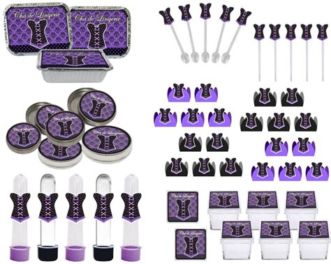 Kit Decorativo Ch De Lingerie Lil S E Preto Pe As Elo