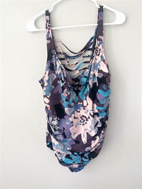 Magicsuit Miraclesuit Swimsuit 16 One Piece Purple Fl Gem