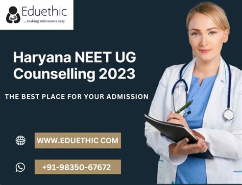 Haryana Neet Ug Counselling 2023 Registration Dates Out