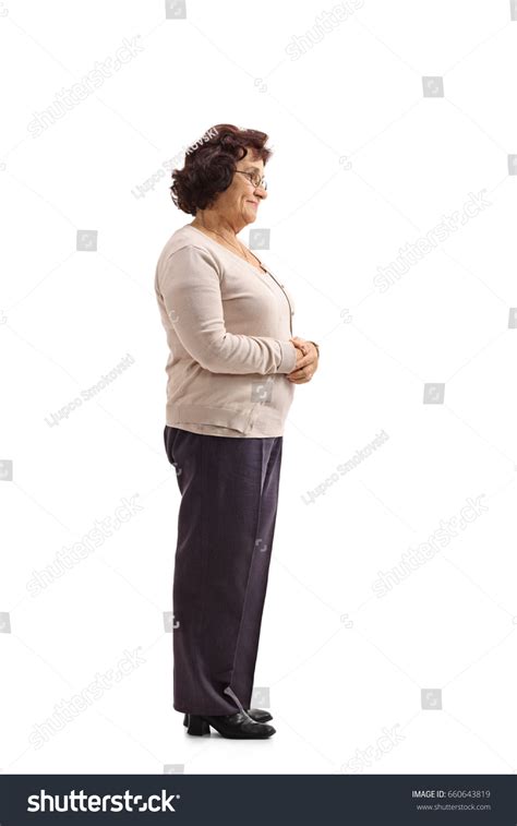 Full Length Profile Shot Mature Woman Stock Photo Shutterstock
