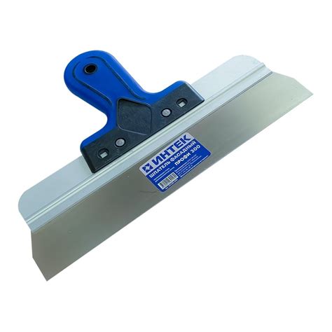 Фасадный шпатель ИНТЕК ПРОФИ 300 мм, из нержавеющей стали, с ...