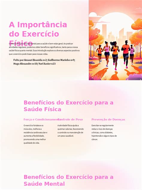 Importancia Do Exercicio Fisico Para Saude - A Importancia Do Exercicio Fisico | PDF