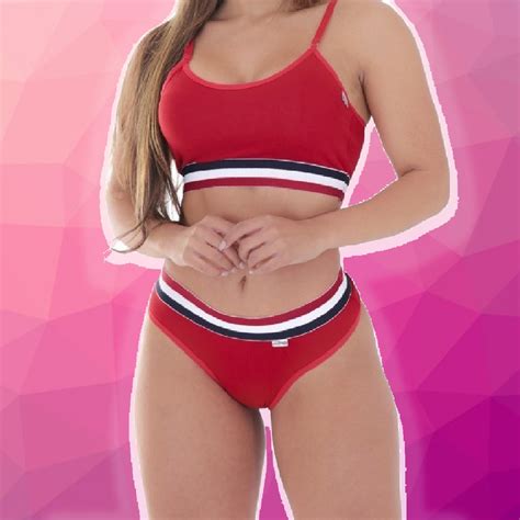 Conjunto Lingerie Top E Calcinha Blogueiras Feminino Langeri Unidade Shopee Brasil