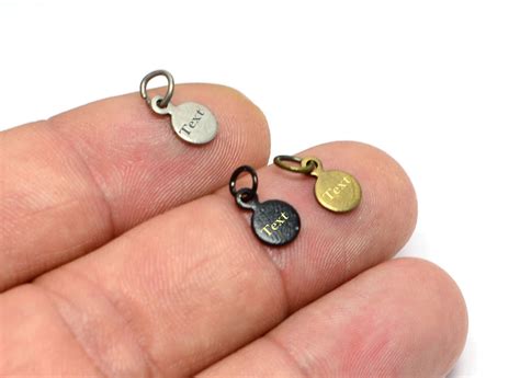 Custom Tag Laser Engraved Jewelry Charms Brand Logo Charms | Etsy