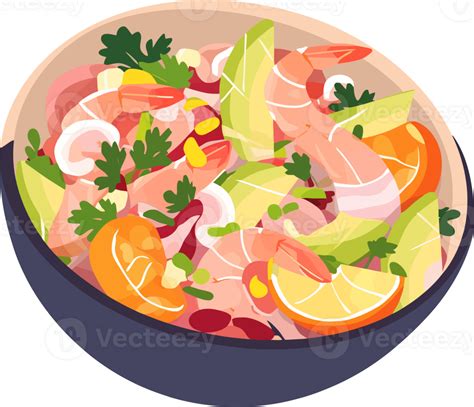 Mezcla De Mar Comida Peruano Ceviche Ilustraci N Png