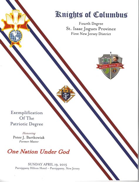 Long Valley Knights Of Columbus Exemplification Of The Patriotic Degree Fourth Degree