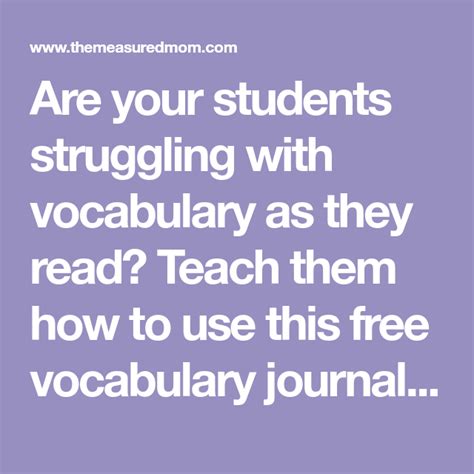 Vocabulary Journal