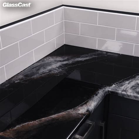 Cosmic Black Granite Epoxy Resin Countertop Kit - GlassCast