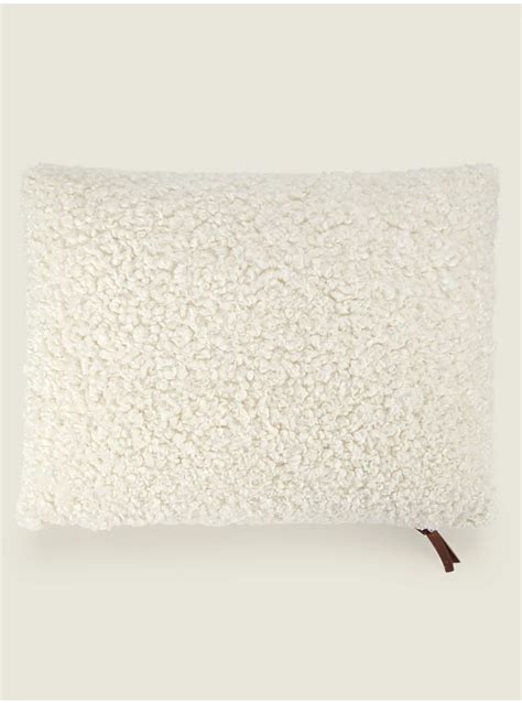 Cream Borg Cushion Home George At Asda