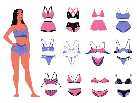 Female Lingerie Set Stock Vector Illustration Of Women