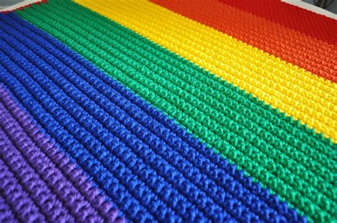 The Rainbow Pride Baby Blanket Gay Pride Crochet Afghan