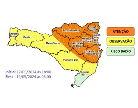 Cidades Em Situa O De Emerg Ncia Em Sc Defesa Civil Alerta Para