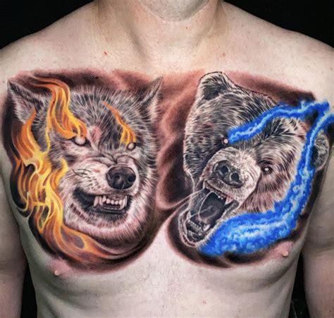 √100以上 fire and ice wolf tattoo 125951-Fire and ice wolf tattoo ...