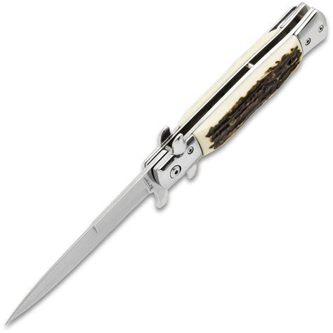 Kriegar German Faux Stag Stiletto Knife 4