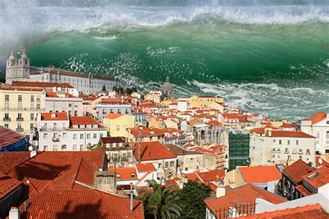 Tsunami In Lisbon Stock Photo Download Image Now Tsunami