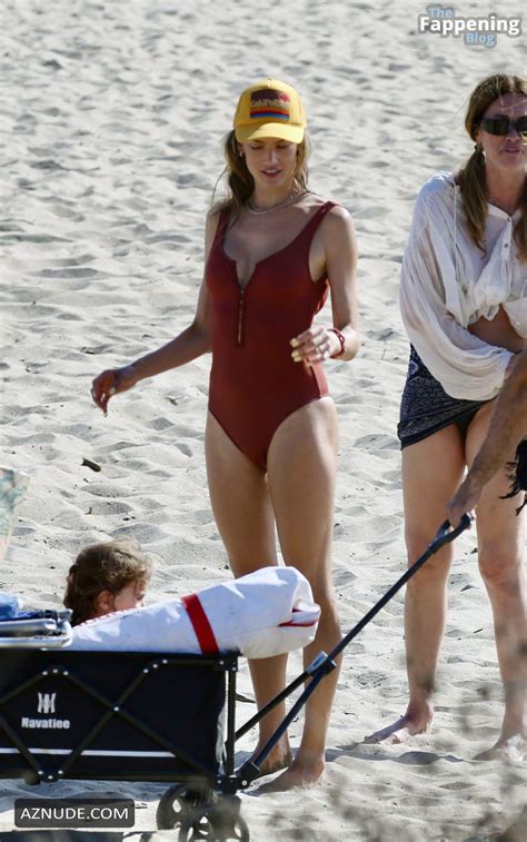 Alessandra Ambrosio Sexy Spotted Showing Off Her Hot Figure And Curves While Playing Volleyball