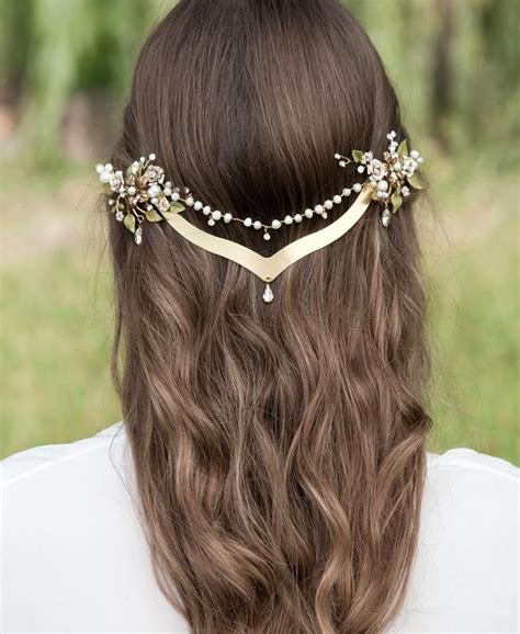 Bohemian Floral Headpiece Loose Hairstyles Hair Piece Bridal Hair