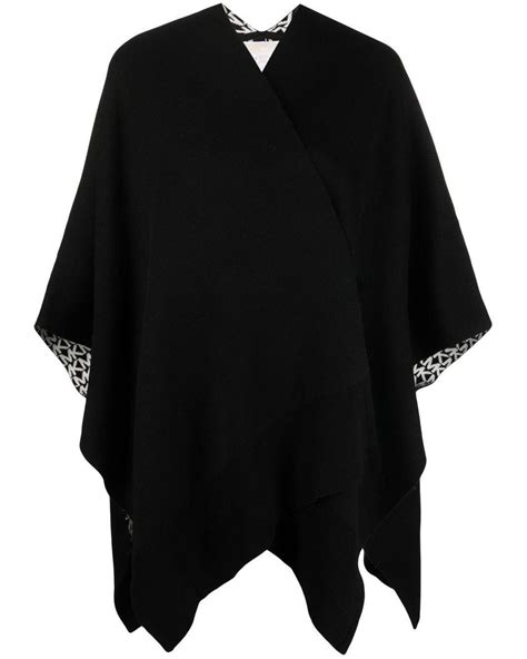 Michael Kors Wool Poncho In Black Lyst