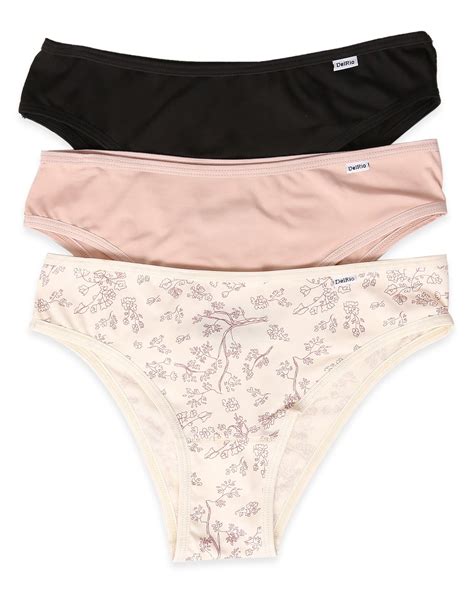 Riachuelo Kit Calcinha Pe As Biquini Delrio Floral Preto Nude